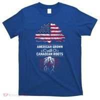 American Grown With Canadian Roots Canada Gift T-Shirt thumb 0