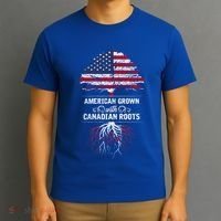 American Grown With Canadian Roots Canada Gift T-Shirt thumb 3
