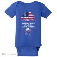 American Grown With Canadian Roots Canada Gift Baby Bodysuit thumb 0