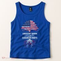 American Grown With Canadian Roots Canada Gift Tank Top thumb 2
