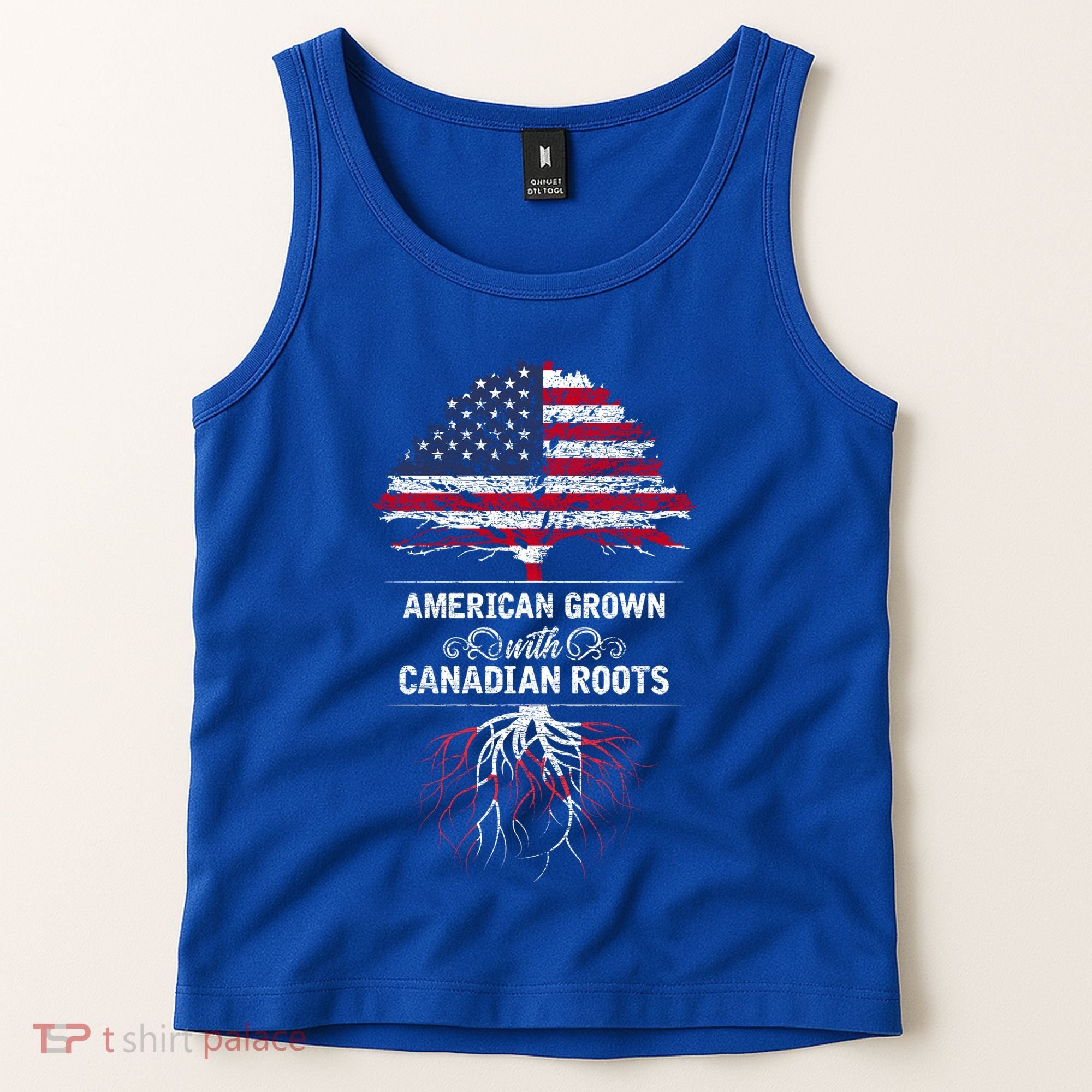 American Grown With Canadian Roots Canada Gift Tank Top