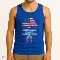 American Grown With Canadian Roots Canada Gift Tank Top thumb 3