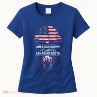 American Grown With Canadian Roots Canada Gift Women's T-Shirt thumb 0