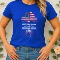 American Grown With Canadian Roots Canada Gift Women's T-Shirt thumb 2