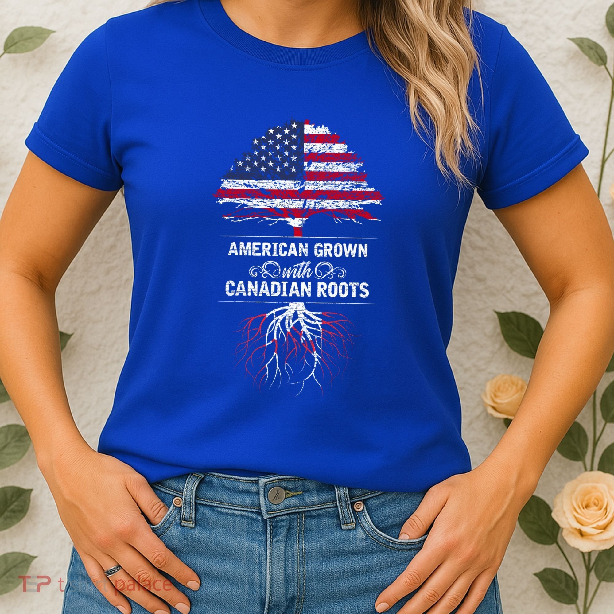 American Grown With Canadian Roots Canada Gift Women's T-Shirt