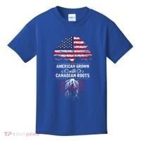 American Grown With Canadian Roots Canada Gift Kids T-Shirt thumb 0