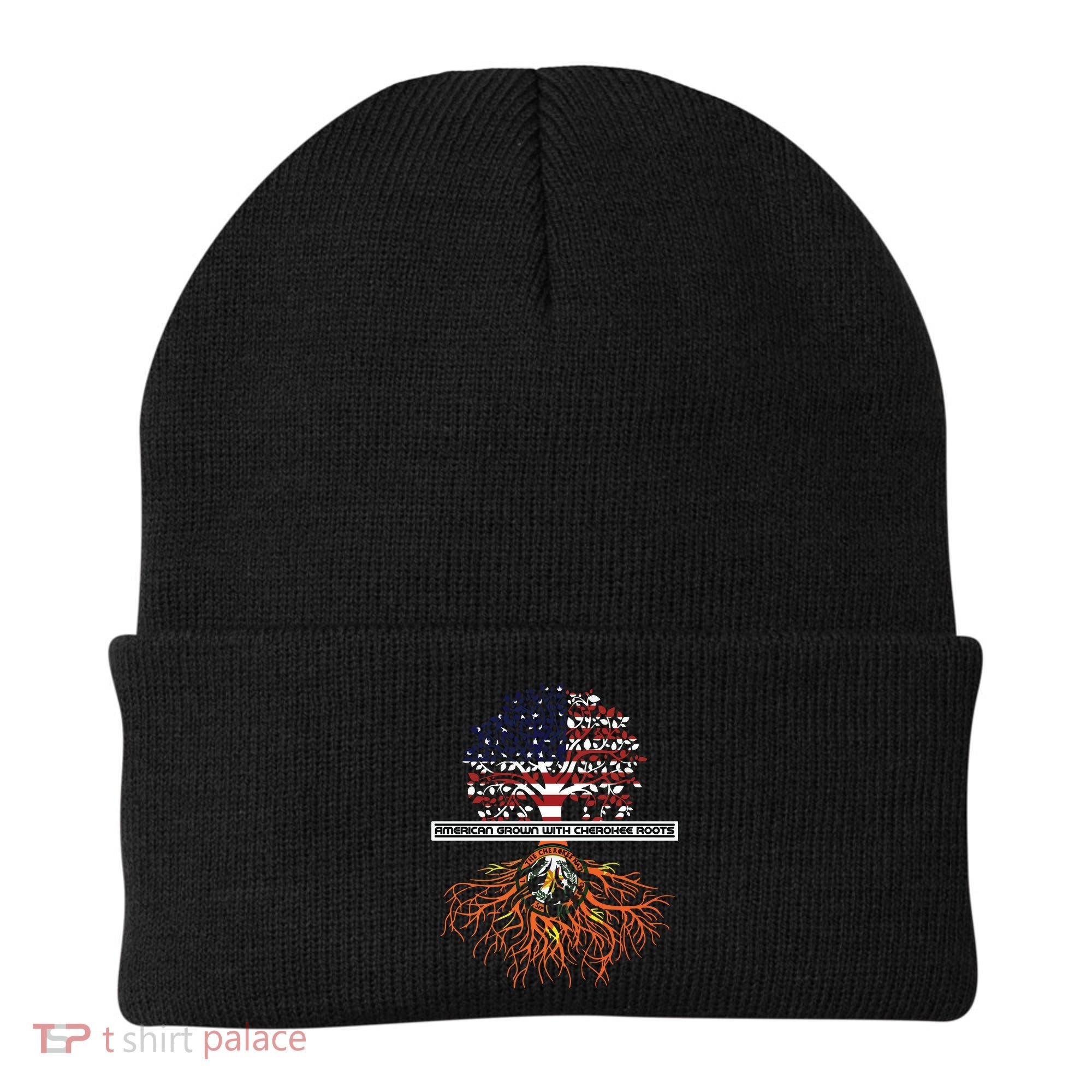 American Grown With Cherokee Roots Tribe Native American Beanie