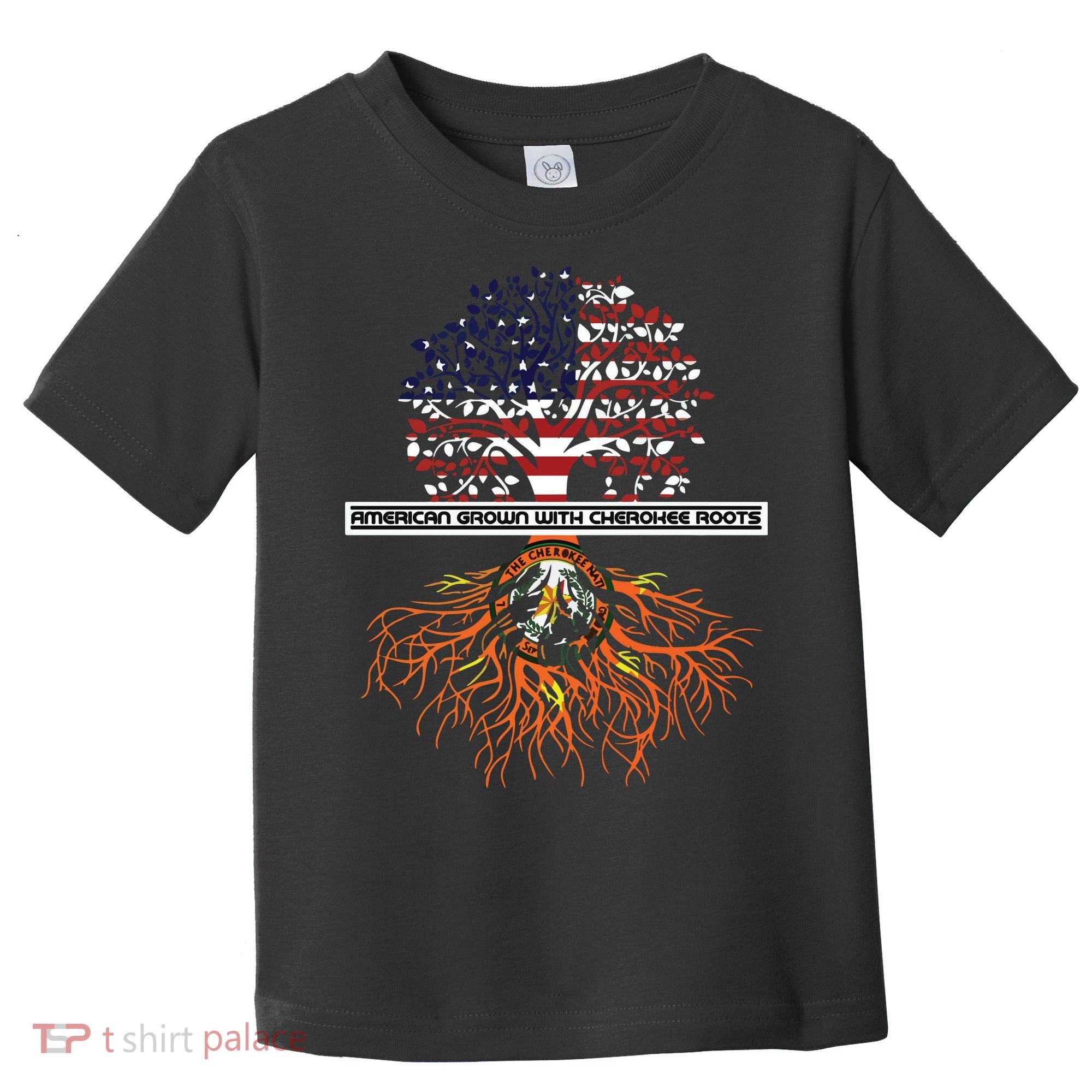 American Grown With Cherokee Roots Tribe Native American Toddler T-Shirt