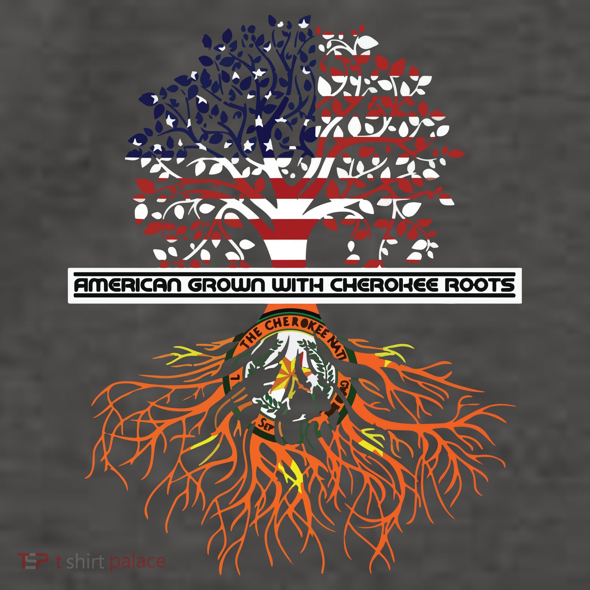 American Grown With Cherokee Roots Tribe Native American Women's Tank Top