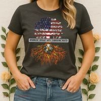 American Grown With Cherokee Roots Tribe Native American Women's T-Shirt thumb 2