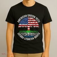 American Grown With Sierra Leonean Roots Sierra Leone Flag T-Shirt thumb 3