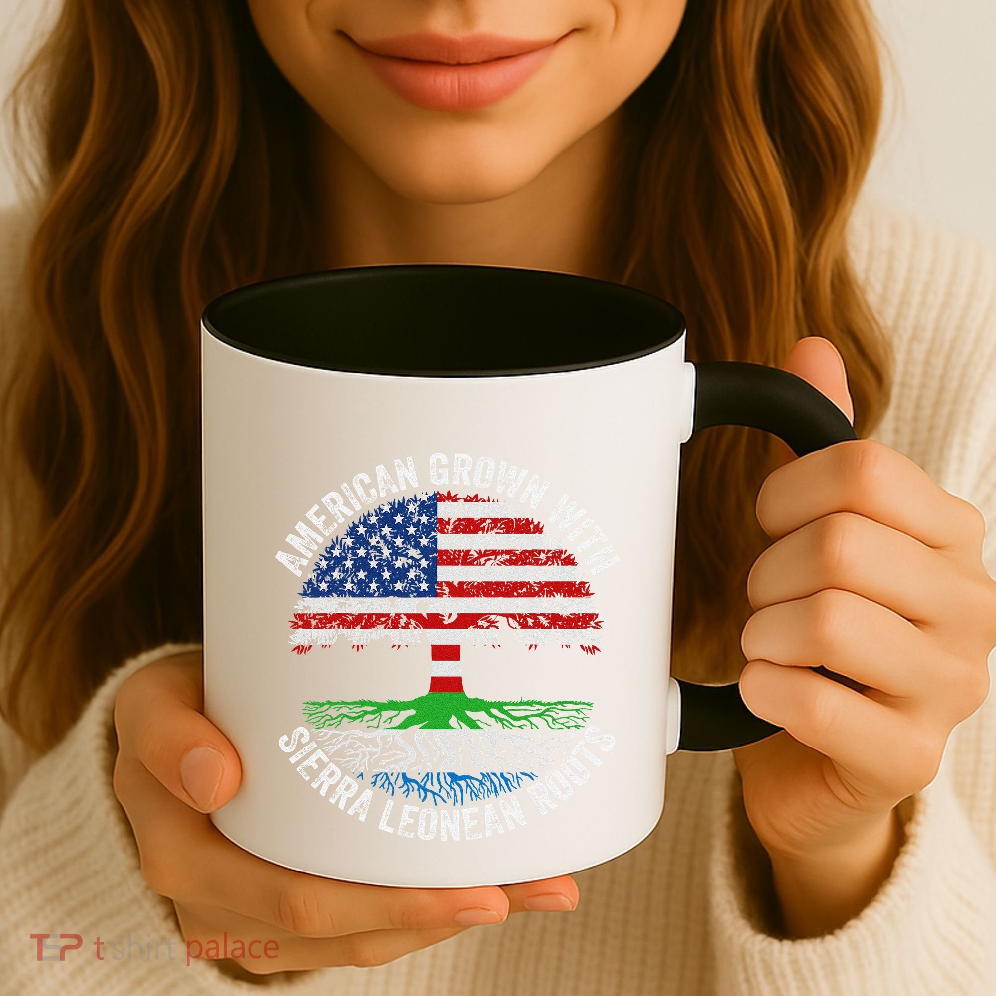 American Grown With Sierra Leonean Roots Sierra Leone Flag Coffee Mug