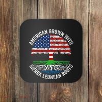 American Grown With Sierra Leonean Roots Sierra Leone Flag Coaster thumb 0