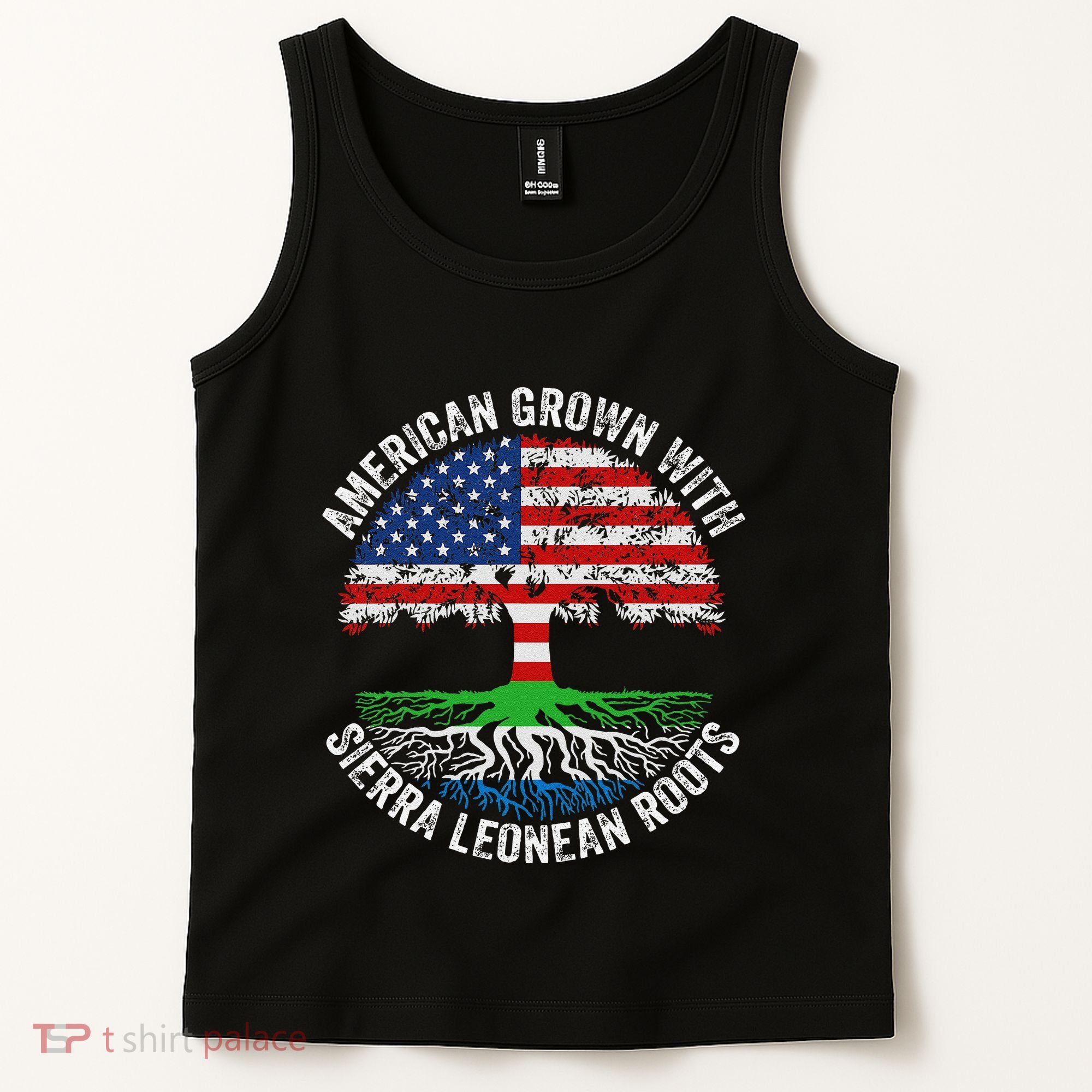 American Grown With Sierra Leonean Roots Sierra Leone Flag Tank Top
