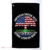 American Grown With Sierra Leonean Roots Sierra Leone Flag Golf Towel thumb 0