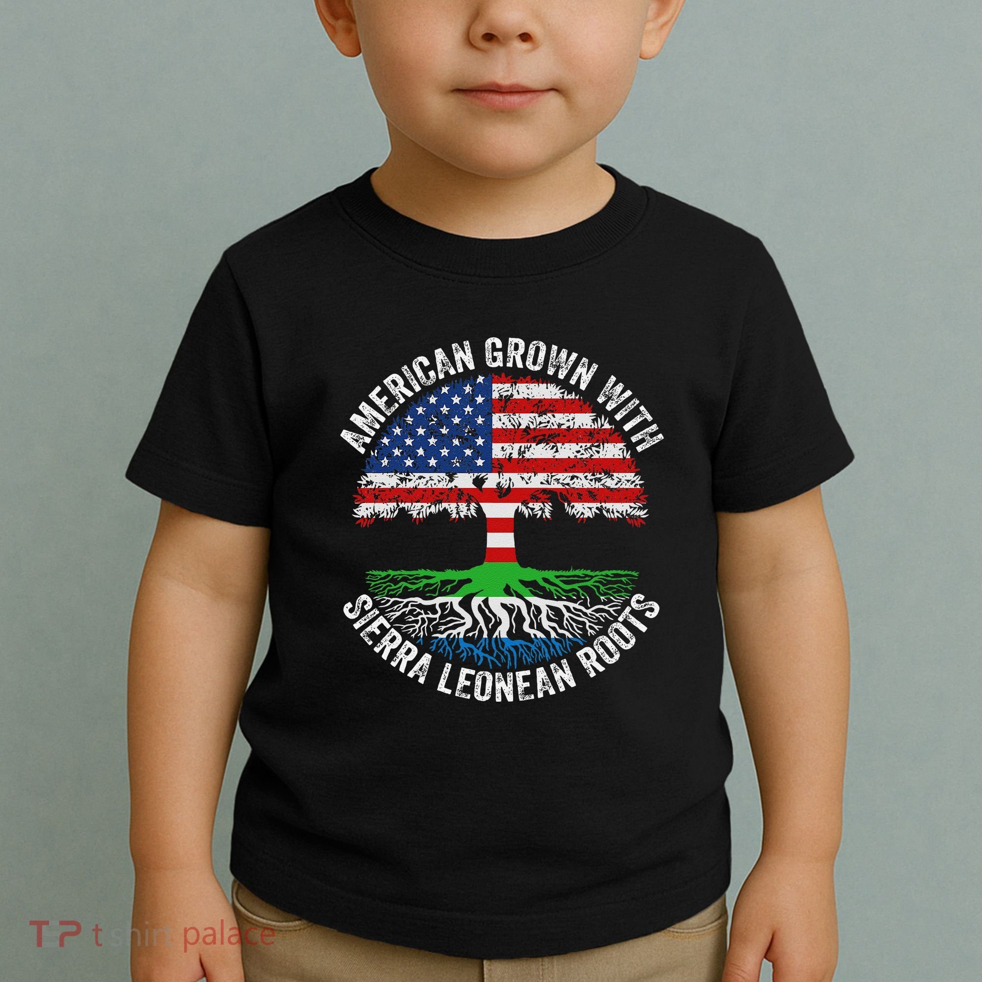American Grown With Sierra Leonean Roots Sierra Leone Flag Toddler T-Shirt