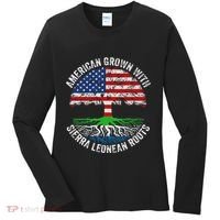American Grown With Sierra Leonean Roots Sierra Leone Flag Women's Long Sleeve Shirt thumb 0