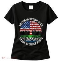 American Grown With Sierra Leonean Roots Sierra Leone Flag Women's T-Shirt thumb 0