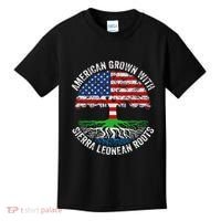 American Grown With Sierra Leonean Roots Sierra Leone Flag Kids T-Shirt thumb 0