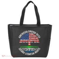 American Grown With Sierra Leonean Roots Sierra Leone Flag Tote Bag thumb 0