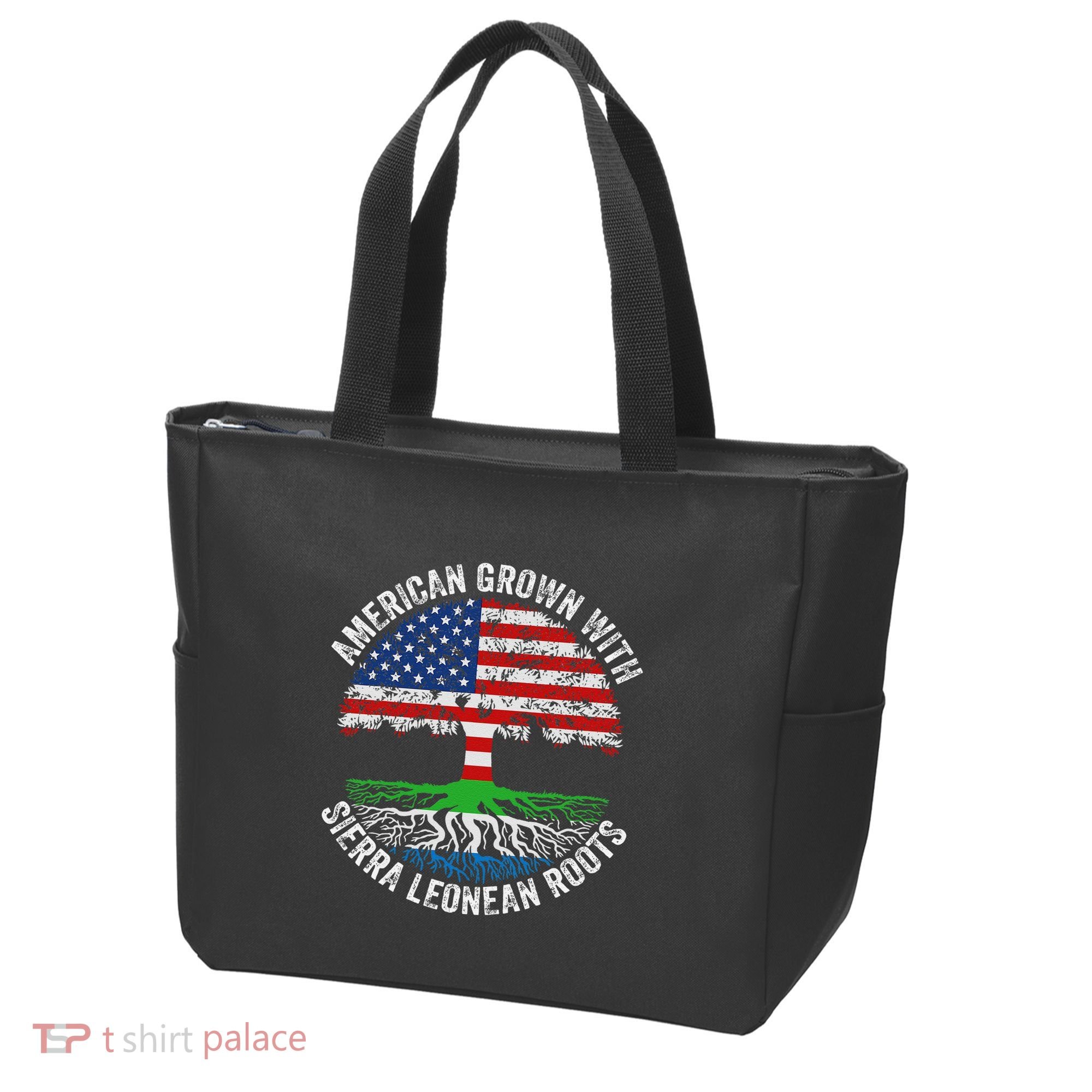 American Grown With Sierra Leonean Roots Sierra Leone Flag Tote Bag