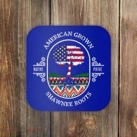 American Grown With Shawnee Tribe Roots Native Indian Pride Cool Gift Coaster thumb 0