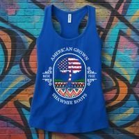 American Grown With Shawnee Tribe Roots Native Indian Pride Cool Gift Women's Tank Top thumb 3