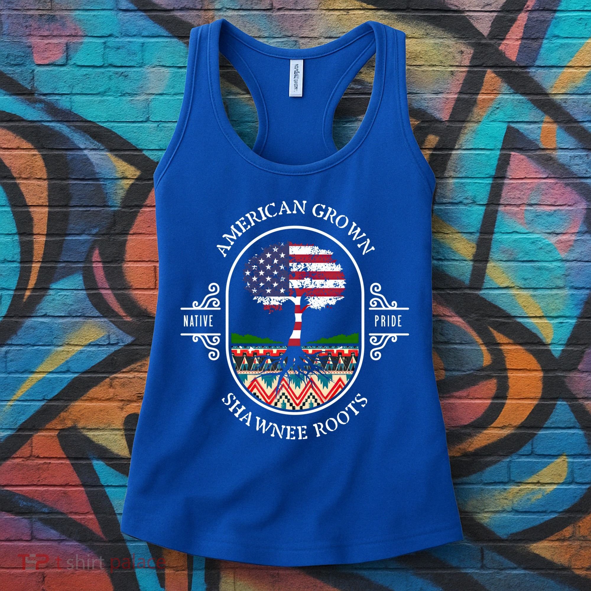 American Grown With Shawnee Tribe Roots Native Indian Pride Cool Gift Women's Tank Top