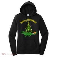 Alligator Gator With Xmas Tree Funny Gift Holiday Merry Christmas Cool Gift Women's Hoodie thumb 0