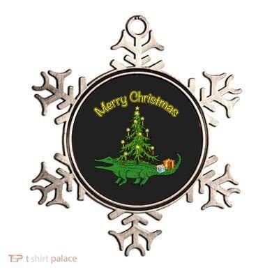 Alligator Gator With Xmas Tree Funny Gift Holiday Merry Christmas Cool Gift Ornament