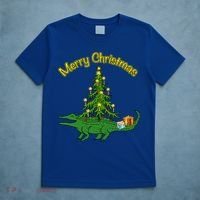 Alligator Gator With Xmas Tree Funny Gift Holiday Merry Christmas Cool Gift T-Shirt thumb 5