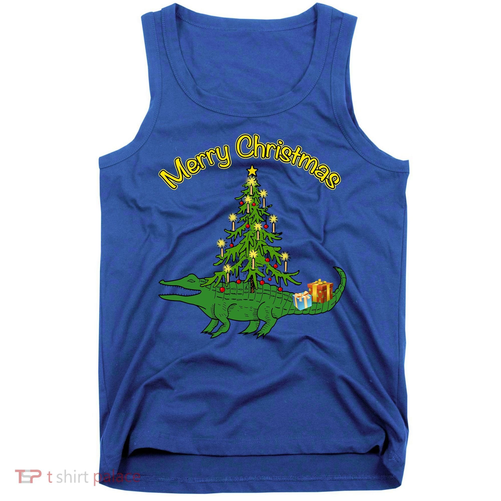 Alligator Gator With Xmas Tree Funny Gift Holiday Merry Christmas Cool Gift Tank Top