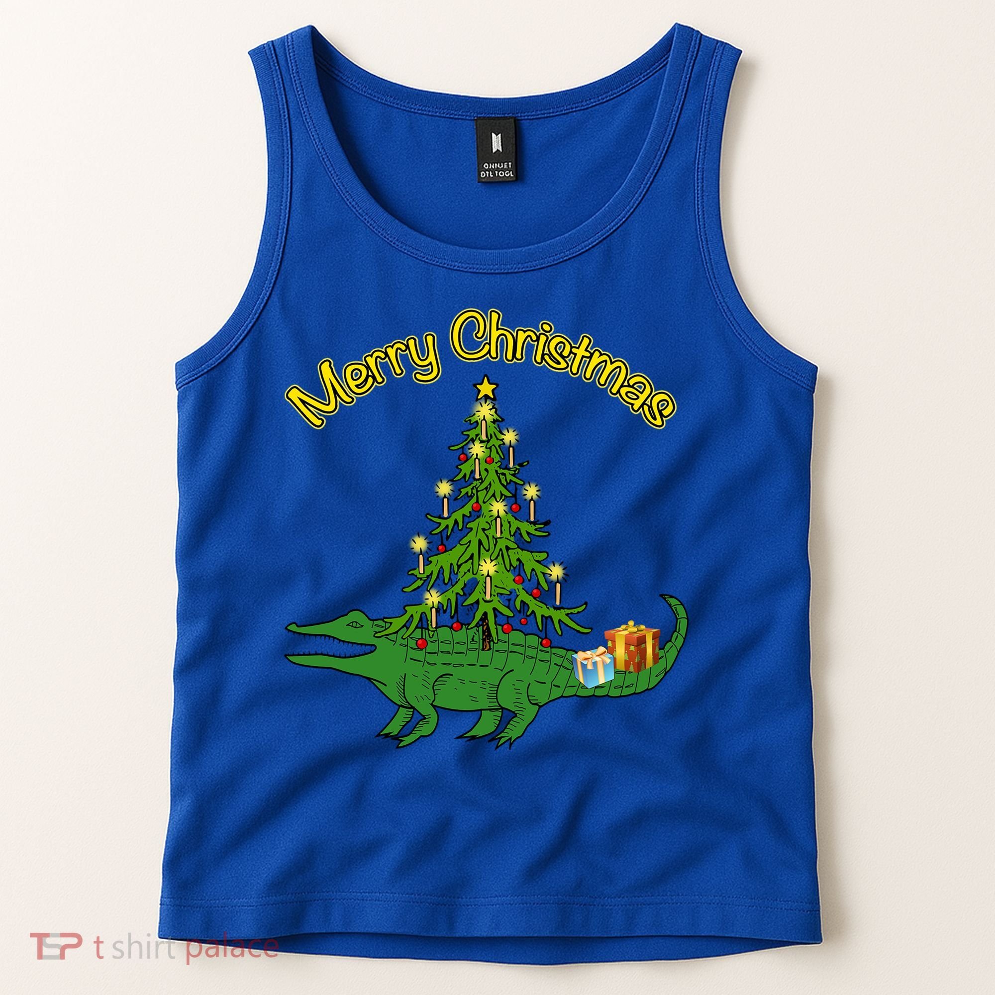 Alligator Gator With Xmas Tree Funny Gift Holiday Merry Christmas Cool Gift Tank Top