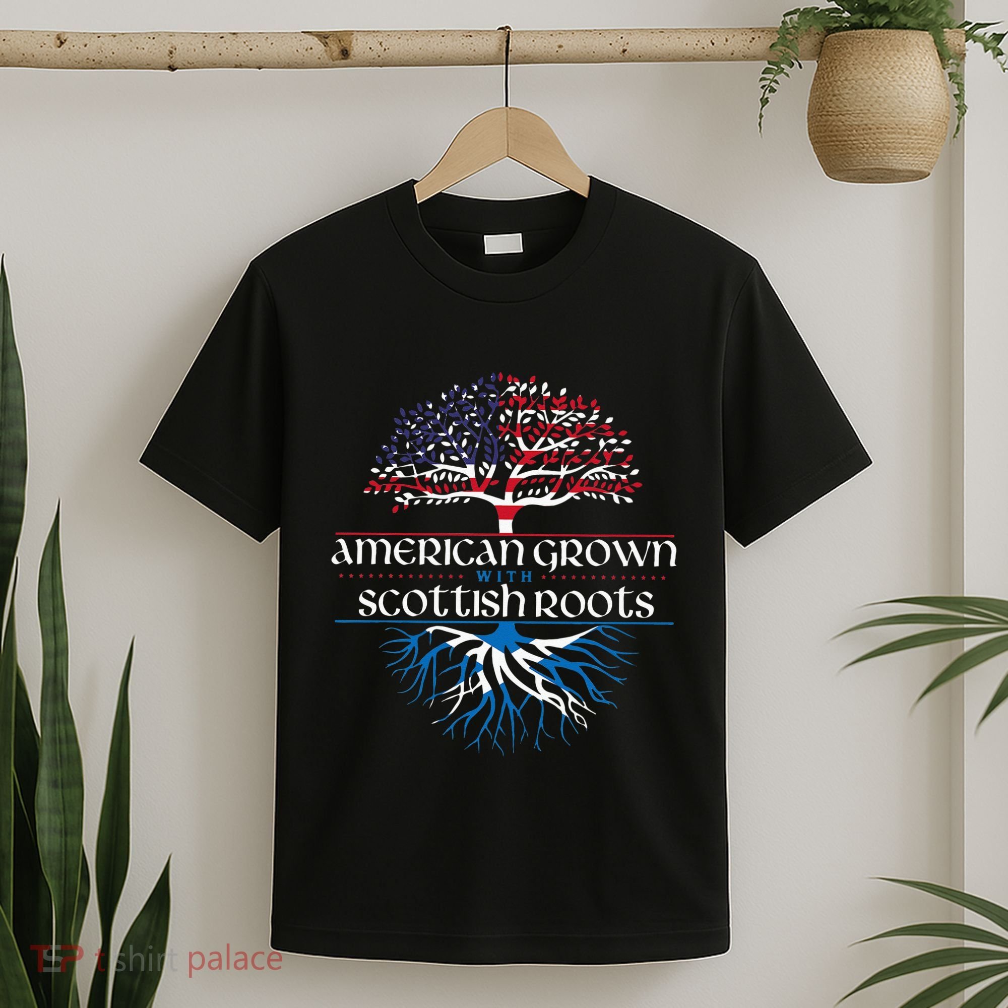 American Grown with Scottish Roots Scotland Pride Heritage T-Shirt