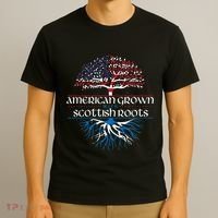 American Grown with Scottish Roots Scotland Pride Heritage T-Shirt thumb 3