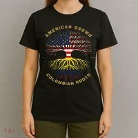 American Grown With Colombian Roots Tree Usa Flag Gifts T-Shirt thumb 4