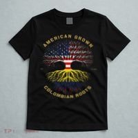 American Grown With Colombian Roots Tree Usa Flag Gifts T-Shirt thumb 5