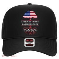 American Grown With Latvian Roots Gift Latvia Meaningful Gift Hat thumb 0