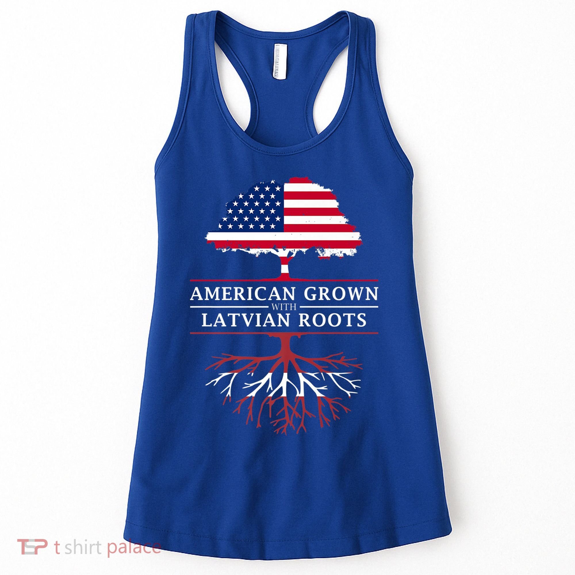 American Grown With Latvian Roots Gift Latvia Meaningful Gift Women's Tank Top