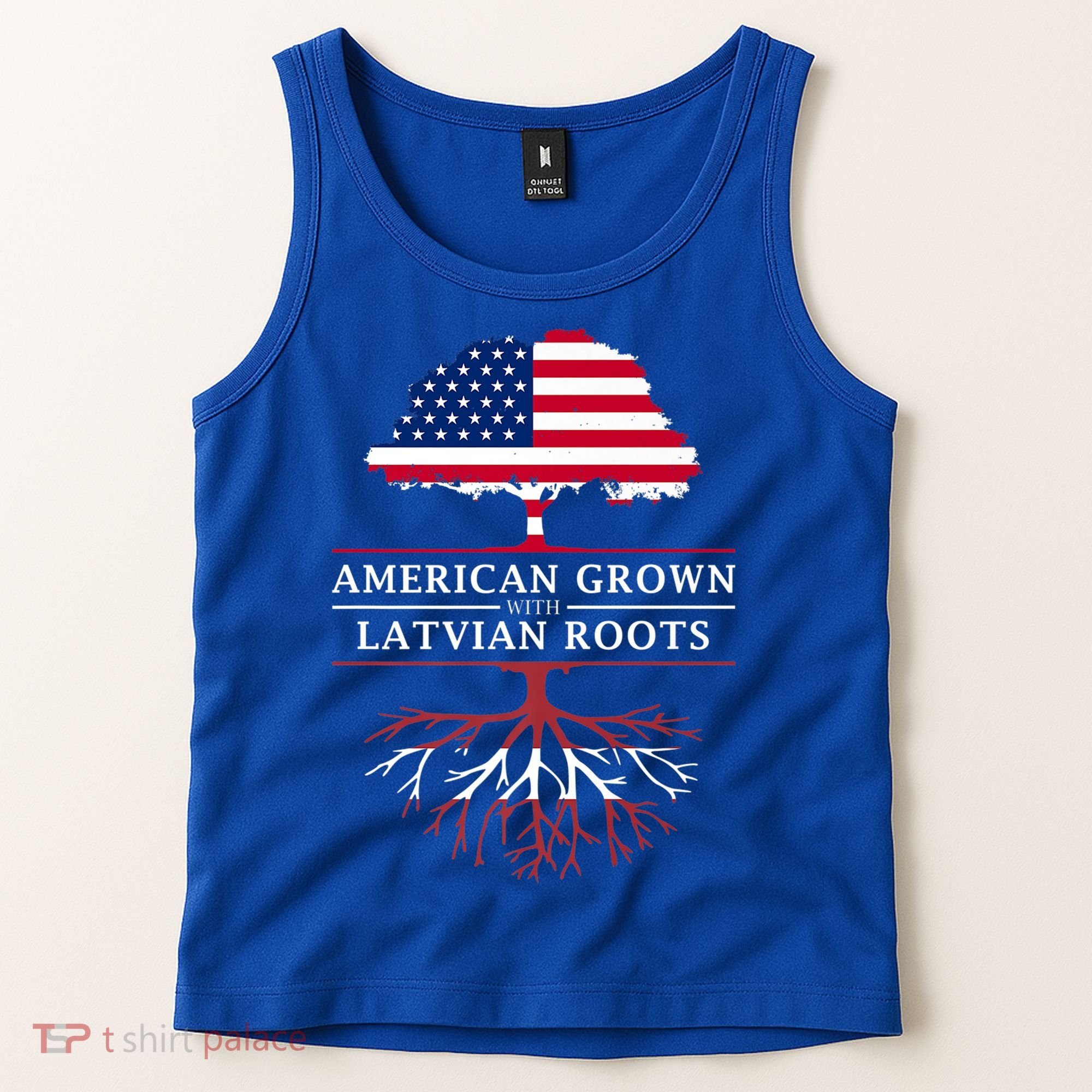 American Grown With Latvian Roots Gift Latvia Meaningful Gift Tank Top