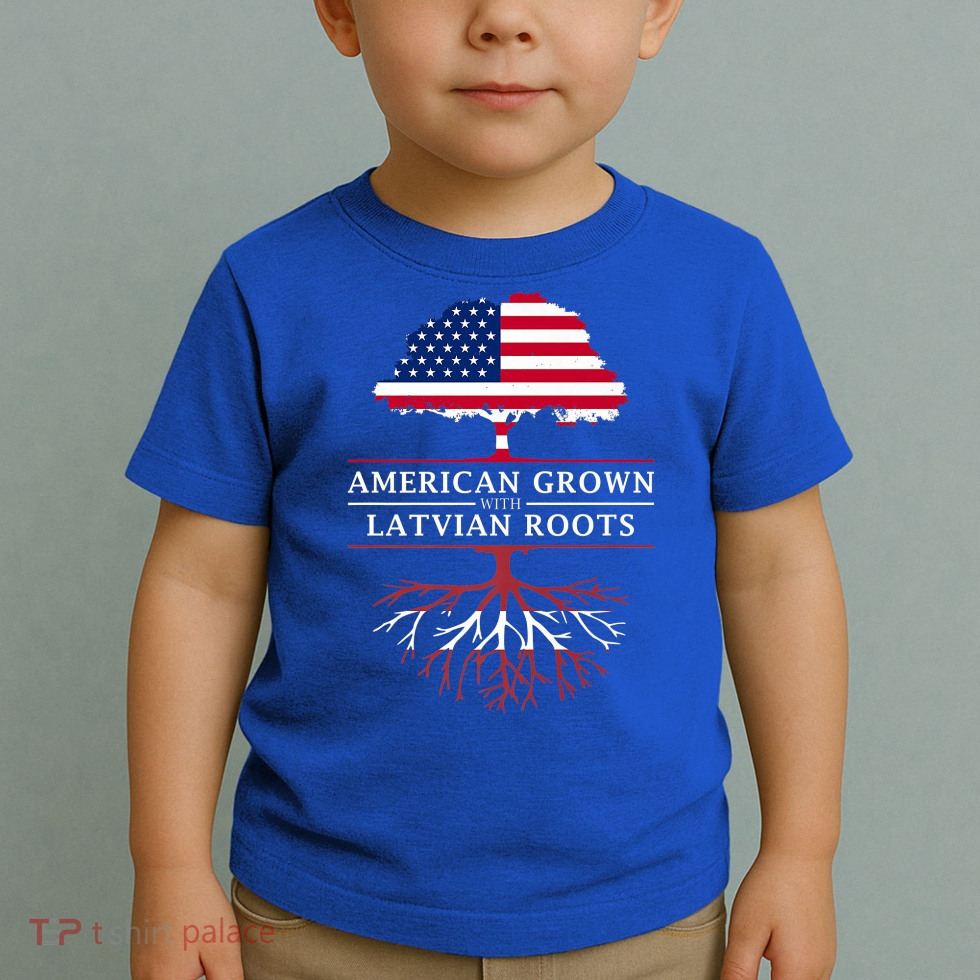 American Grown With Latvian Roots Gift Latvia Meaningful Gift Toddler T-Shirt