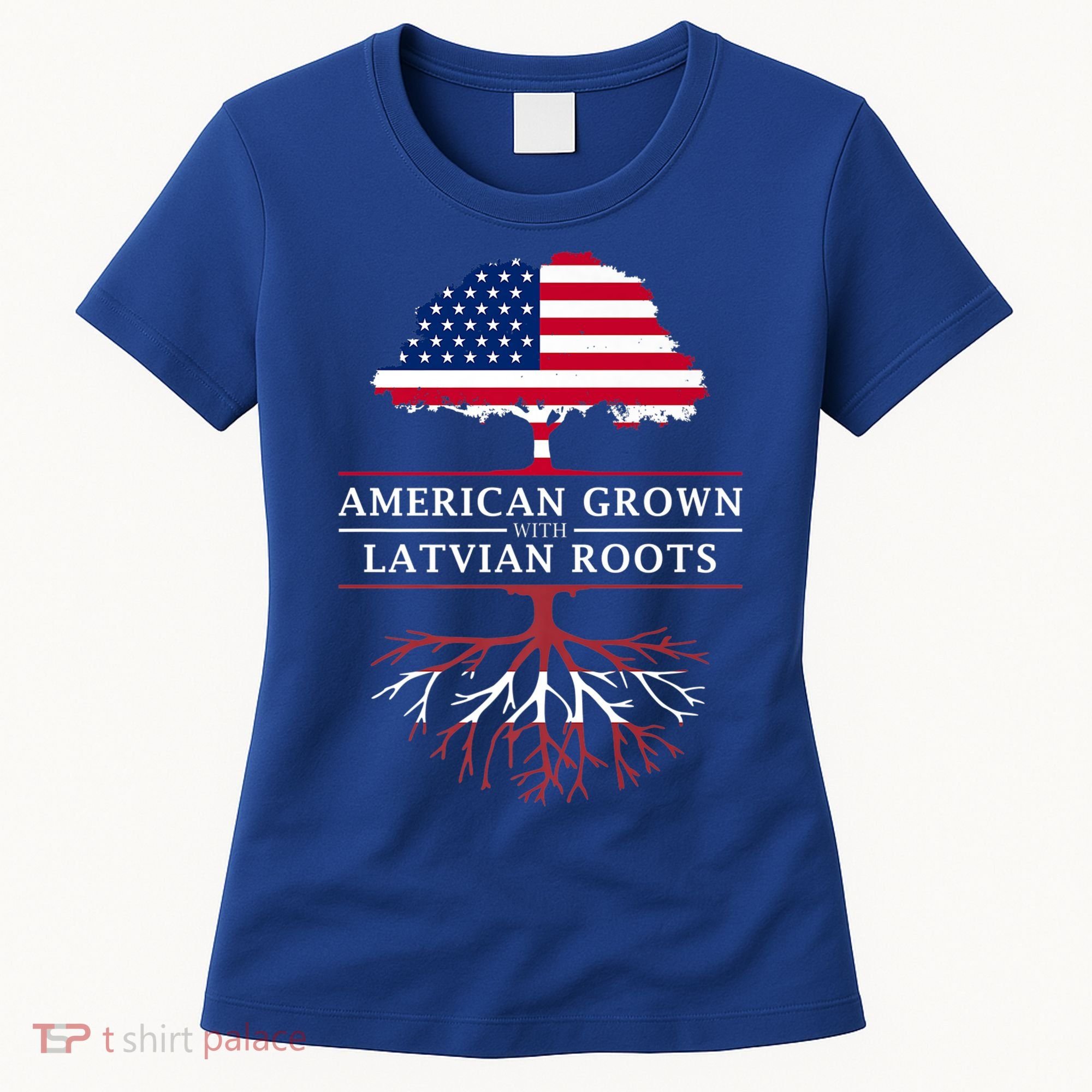 American Grown With Latvian Roots Gift Latvia Meaningful Gift Women's T-Shirt
