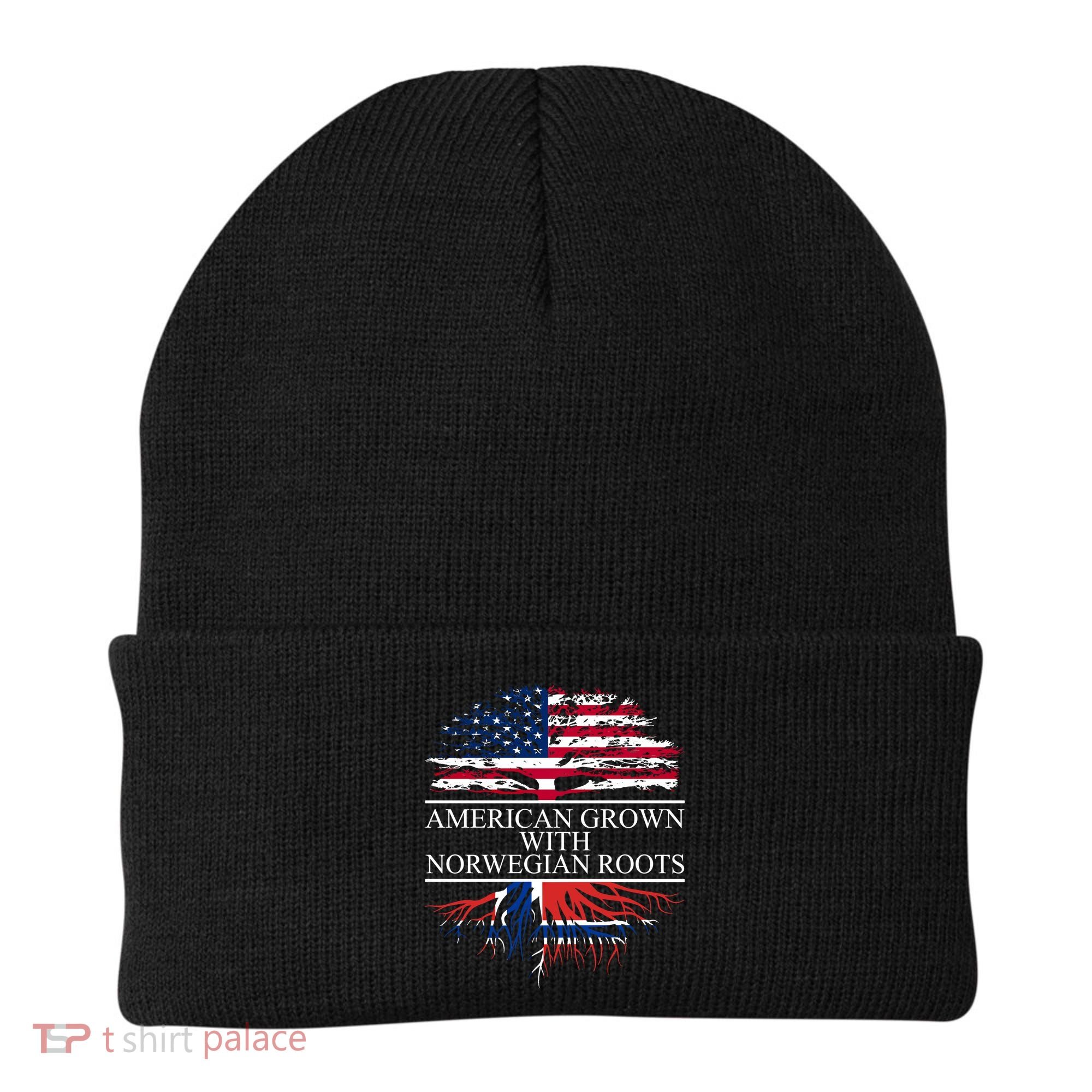 American Grown With Norwegian Roots Gift Beanie
