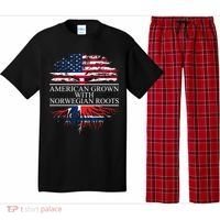 American Grown With Norwegian Roots Gift Pajama Set thumb 0