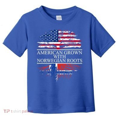 American Grown With Norwegian Roots Gift Toddler T-Shirt
