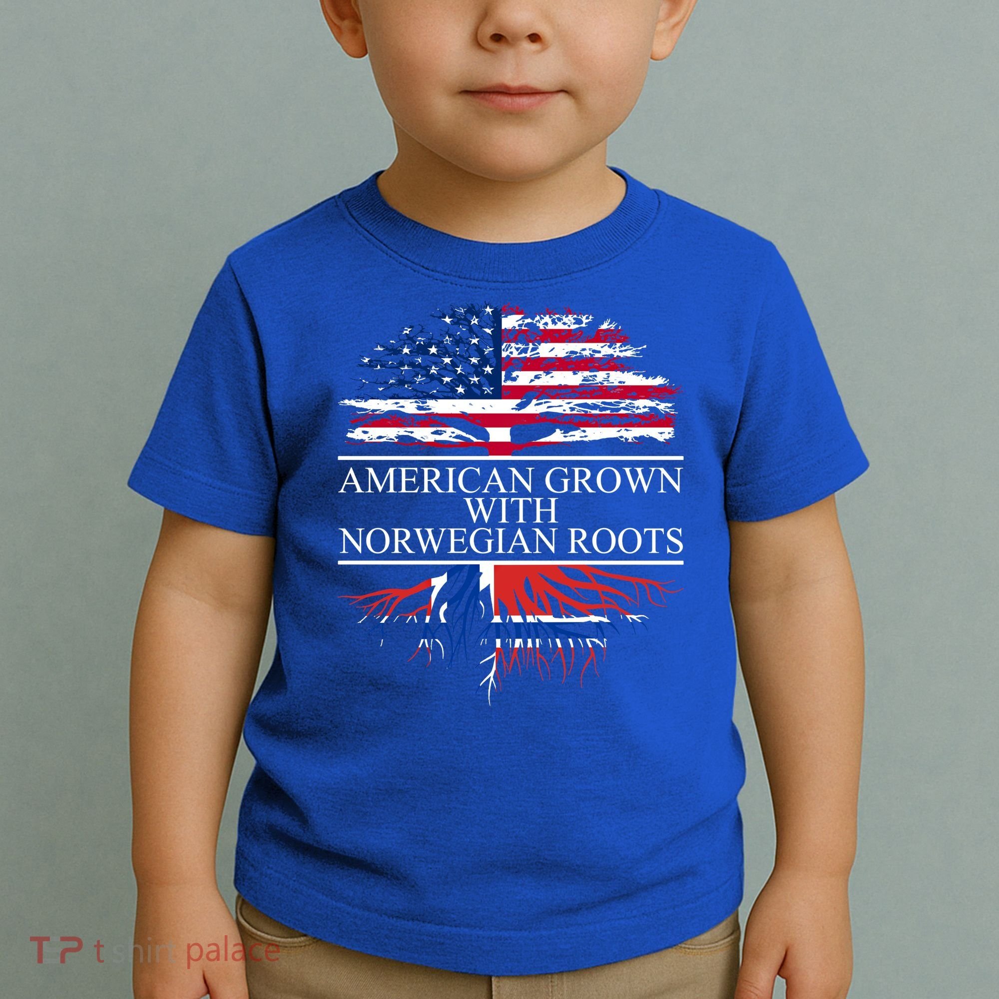 American Grown With Norwegian Roots Gift Toddler T-Shirt