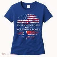 American Grown With Norwegian Roots Gift Women's T-Shirt thumb 0