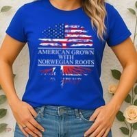 American Grown With Norwegian Roots Gift Women's T-Shirt thumb 2