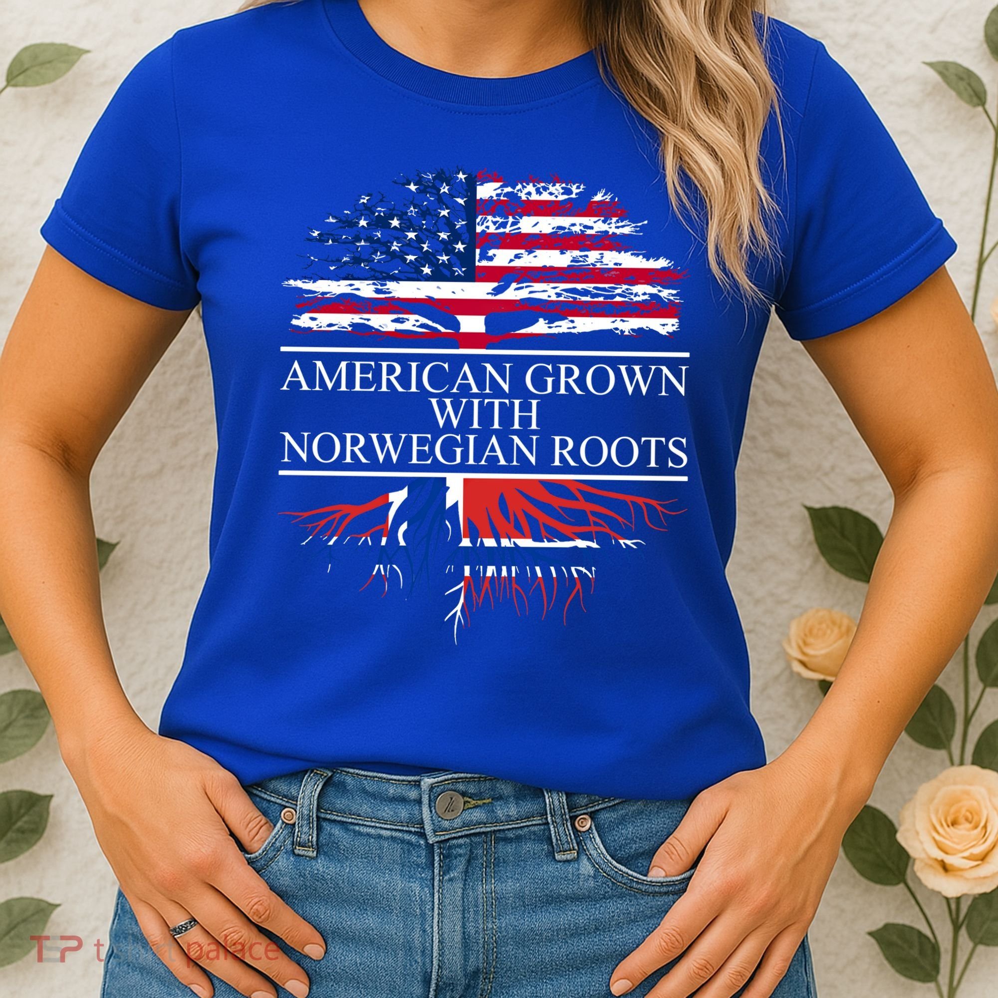 American Grown With Norwegian Roots Gift Women's T-Shirt
