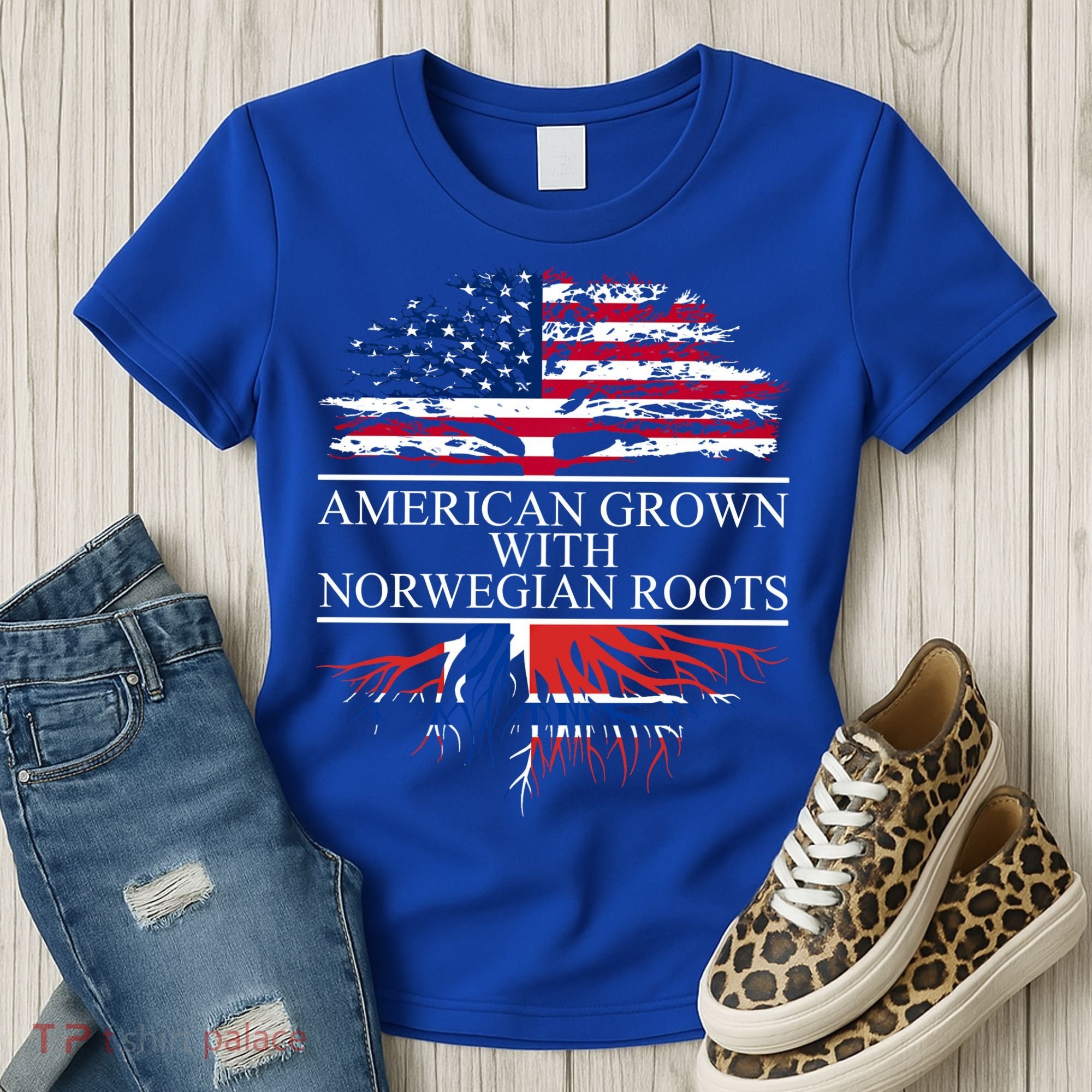 American Grown With Norwegian Roots Gift Women's T-Shirt